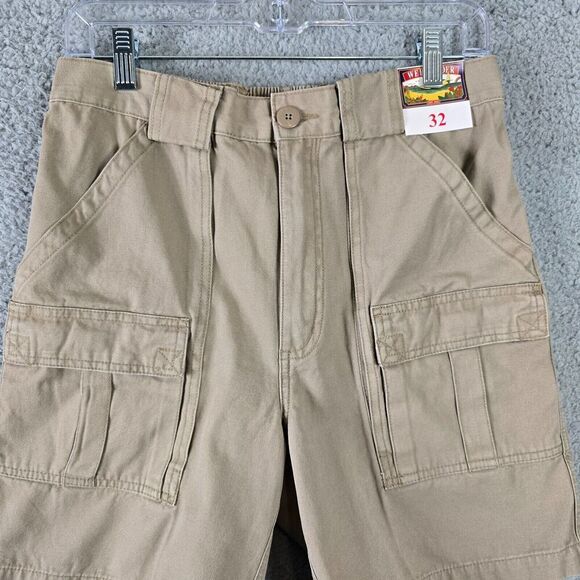 Weekender Cargo Hiking Shorts Mens 32x7 Tan Elastic Waist Outdoor Fishing Boat - Picture 2 of 5